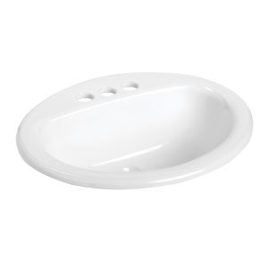 19 inch round drop in bathroom sink