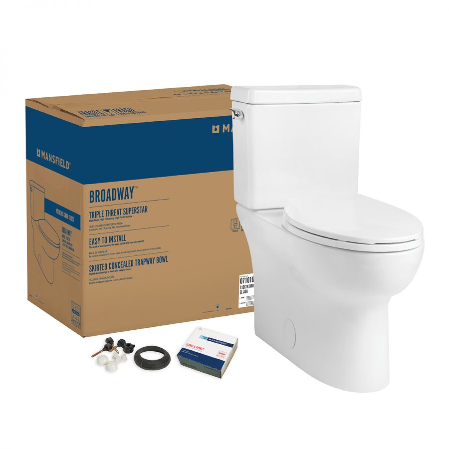 Broadway® 1.28 Elongated SmartHeight™ Complete Toilet Kit | Mansfield ...